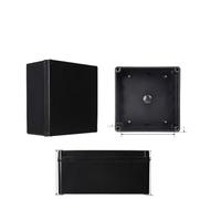 Scatola di progetto nera AG Custodia for strumenti in plastica ABS IP67 Custodia elettrica antipolvere impermeabile Trasparente(AG-200x200x100B)