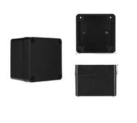 Scatola di progetto Scatola di giunzione elettrica antipolvere impermeabile IP65 in plastica ABS Custodia nera for strumenti(100x100x75mm)