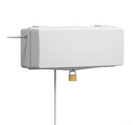 Scatola di prolunga elettrica per esterni resistente alle intemperie con 48 fori di uscita, design con serratura e materiale ABS resistente per uso esterno sicuro (L bianco)