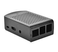 Scatola di protezione elettronica, custodia in lega di alluminio con staffa di raffreddamento adatta per Raspberry Pi 3(Nero)