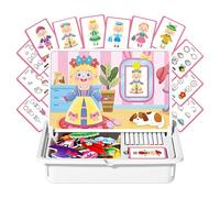 Scatola di puzzle magnetica - 31,7 x 23 x 7 cm di gioco pieghevole, scheda magnetica double face, design portatile leggero | Puzzle educativo per viaggi, apprendimento, disegno e gioco