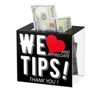 Scatola di raccolta di punte acriliche, 15,2 x 10,2 x 12,7 cm, contenitore per la donazione, contenitore per la raccolta fondi, donazioni, votazione