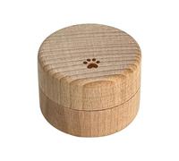 Scatola di raccolta per il primo dente in legno acrilico trasparente con forma rotonda compatta e scatola sicura per i denti del bambino