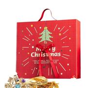 Scatola di riempimento per l'avvento di Natale | 24 Giorni Vuoto Riempibile Riutilizzabile Forniture | Scatola Calendario Di Natale,Per Uomini Donne Adolescenti Famiglia E Amici