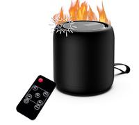 Scatola di risonanza crackler per camino elettrico con telecomando, 2 in 1, realistica, ricaricabile, per camino a gas, sistema audio crackler antincendio, rumore del fuoco