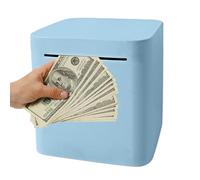 Scatola di risparmio di denaro in acciaio, scatola di risparmio in contanti | Banca di risparmio di monete - Cassaforte per aiutare a budget e risparmiare, Deve essere rotto per