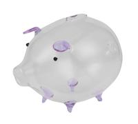 Scatola Di Risparmio Pig Piggy Bank Carina In Vetro Trasparente
