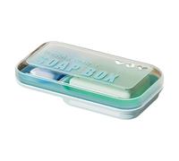 Scatola di sapone a doppio scomparto con drenaggio automatico con coperchio per doccia, dormitorio, viaggio, bagno, organizzazione essenziale, drenaggio dell'acqua, contenitore per sapone