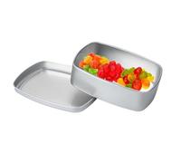 Scatola di sapone in alluminio, piccola latta di metallo da 150 ml con coperchio, porta sapone rettangolare in alluminio a prova di perdite, custodia da viaggio in alluminio, contenitore per