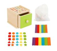 ＡＷＨＡＯ Scatola di Selezione Dei Colori per Bambini, in Legno, per La Corrispondenza Dei Colori, per Lo Sviluppo, L'osservazione Cognitiva, Giocatt, B, Taglia unica bambino