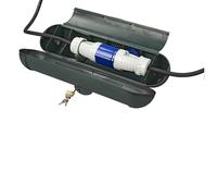 Scatola di sicurezza impermeabile IP44 Outdoor - Scatola di protezione per prolunghe e spina Schuko - CEE, alloggiamento protettivo, scarico della trazione, in nero, blu, verde, rosso (verde scuro,