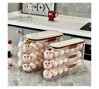 Scatola di stoccaggio automatica per uova (1 confezione), Refrigerator Rack Organizer con manico manuale e porta laterale, Space-Saving FIFO Dispenser per Fridge (Small-2nd floor)