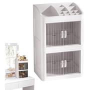 Scatola Di Stoccaggio Cosmetici | Scatola Di Immagazzinaggio Organismi Di Trucco | Scatola Organizzatore Trucco Con 3 Strati | Forniture Estetiche Mostra Grande Capacità, bianco, Se référer au