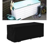 Scatola di Stoccaggio Esterno, Scatole di Stoccaggio Esterne Waterproof Keter Garden Storage Box Cover del Ponte da Giardino con Copertina di Scatola del Ponte da Giardino per Copertina della (BLACK)