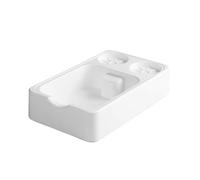 Scatola Di Stoccaggio Fondi Di Caffè In ABS, Distributore Di Polvere Integrato, Maniglia Martello Per Polvere, Contenitore Multifunzione Per Fondi Caffè(White set 58mm)