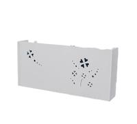 Scatola Di Stoccaggio Per Router Scaffale a muro da appendere, scatola di immagazzinaggio for router WIFI wireless, for scheda metallica, guscio protezione for ciabatta(White Clover,XL 24x51.5x9cm)