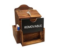 Scatola di suggerimento in legno - Contenitore di commenti bloccabili | Cassetta postale con 2 slot | Bin di raccolta della carta | Casella di richiesta di preghiera | Casella di deposito dei messaggi