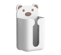 Scatola Di Tessuto A Parete - Sottobiliatore 'orso, Porta Adesiva, Organizzatore Di Cartoni Animati | Distributore Di Grandi Capacità Con Coperchio Ricaricabile Per Bagno, Camera Da Letto