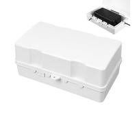 Scatola Di Uscita Esterna Impermeabile | Coperchio Elettrico Con Foro Per Lucchetto | Custodia Di Protezione Per Spine, Prese, Timer, Multiprese, Resistente All'acqua, Protezione Del Cavo, Nero