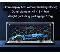 Scatola Di Visualizzazione Acrilica Compatibile con 42123 Modello in mattoncini per auto sportiva da corsa GTR,Vetrina Modello Collectibles Antipolvere (Solo Vetrina Teca,Senza Modello) A,3MM