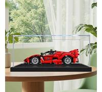 Scatola di visualizzazione di figure in acrilico per LE-GO per 42212 Ferrarri F-X-X K, scatola in acrilico antipolvere trasparente, scatola portaoggetti personalizzata (senza modello) (nero+3 mm)