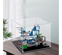 Scatola di visualizzazione in acrilico trasparente antipolvere, compatibile con il modello Lego 60316 del dipartimento di polizia, scatola di conservazione, vetrina (solo scatola di visualizzazione