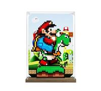 Scatola di visualizzazione in acrilico trasparente antipolvere, compatibile con il set di modelli Lego 71438, scatola di conservazione, vetrina (solo scatola di visualizzazione) (base in legno+sfondo