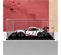 Scatola di visualizzazione in acrilico trasparente antipolvere, compatibile con Lego 42096 911RSR Racing Model Set di espositori, scatola portaoggetti, vetrina (solo scatola di visualizzazione) (base