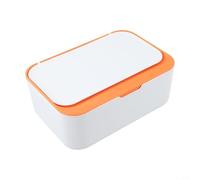 Scatola dispenser di salviette in plastica con coperchio per salviettine umidificate per bambini, porta fazzoletti con guarnizione in gomma, piedini antiscivolo, per una facile pulizia (arancione)