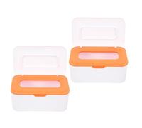 Scatola Dispenser per Salviette Umidificate con Coperchio, 2 Pezzi | Pp Compatto e Leggero, per Viaggio e Camera, Contenitore Riutilizzabile per Uso Quotidiano