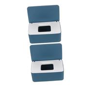 Scatola Dispenser per Salviette Umidificate in PP 2 Pezzi Blu | Design Compatto, Coperchio Ermetico Anti Perdita, per Bagno e Viaggio, Accesso Rapido, Pratico