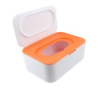 Scatola dispenser per salviettine umidificate per bambini, custodia in plastica con coperchio e guarnizione in gomma per mantenere la freschezza, adatta per hotel, ristoranti e case (arancione)