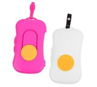 Scatola Dispenser Salviette Portatile per Umidi 2 Pezzi PP | Riutilizzabile e Leggero, per Esterno e Tavola, Adatto e Salviette per Ragazzo Ragazza