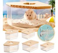 Scatola Doccia Per Il Bagno Di Sabbia Per Criceti, Sauna E Contenitore Di Sabbia Per Scavare In Acrilico Da Bagno Per Criceti, Porcospini E Scoiattoli 1# tromba rettangolare,2# rettangolare di medie d