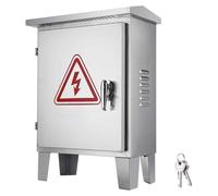 Scatola Elettrica, Cassetta per Contatore Elettrico Resistente Alle Intemperie con Staffa, Quadro Elettrico in Acciaio Inox con Coperchio Incernierato, Piastra di Montaggio(60x80x30cm/24x32x12in)