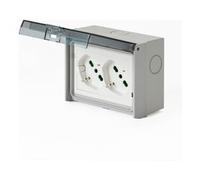 Fme Multipresa Universale IP55 con Doppia Presa Bipasso Italiana Schuko con Scat