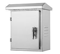 Scatola Elettrica da Esterno,300x250x150 mm Electrical Housing in Acciaio Inossidabile, Scatola di Distribuzione da Parete con Serratura, per Cablaggio Esterno (Acciaio inossidabile)