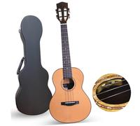 Scatola Elettrica Professionale Modello 23/26 Pollici In Pino Rosso E Palissandro, Tutto Ukulele Singolo Pesca Con Custodia(26 inch)