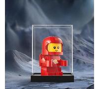 Scatola espositiva in acrilico, compatibile con Lego 40767 Kit astronauta grande, scatola trasparente antipolvere, scatola regalo da collezione (modello non incluso) (base nera 3 mm)
