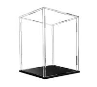 Scatola espositiva in acrilico, Cubo trasparente antiurto, for figure, gioielli, baseball, oggetti da collezione, modello, scatola di protezione, base nera, personalizzabile(40x40x40CM)