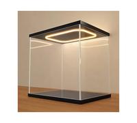 Scatola espositiva in acrilico, Display acrilico a LED con porta aperta for oggetti da collezione di varie dimensioni(35x35x35cm(14x14x14in))