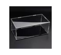 Scatola espositiva in acrilico, Espositore acrilico for oggetti da collezione con basi bianche e nere in più dimensioni(Black Base,35x10x10cm)