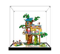 Scatola espositiva in acrilico per Lego 42652 Gathering Friendship Tree House, scatola trasparente antipolvere, compatibile con il modello Lego 42652 (modello non incluso) (base a specchio 2 mm)