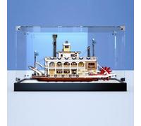 Scatola espositiva in acrilico per modello Lego 21356 Canal Steamer, scatola trasparente antipolvere, compatibile con il modello Lego 21356 (modello non incluso) (stile A)