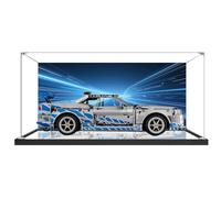 Scatola espositiva in acrilico per modello Lego 42210 Racing, scatola trasparente antipolvere, compatibile con il modello Lego 42210 (modello non incluso) (base a specchio+sfondo 3 mm)