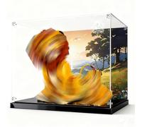 Scatola espositiva in acrilico trasparente antipolvere, compatibile con il set modello LE-GO Serie 43247 Re Simba, può essere utilizzata come scatola espositiva o contenitore.