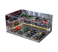 Scatola espositiva in acrilico, trasparente, compatibile con Lego 77242/77243/77244/77245/77246/77247/77248/77249/77250/77251, kit di fori per auto da corsa, decorazione da collezione (solo scatola)
