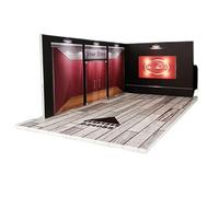 Scatola Espositiva Per Auto Pressofusa - Illuminazione LED Calda, Set Diorama In Miniatura 25x14x9,2 Cm, Vetrina Automatica A Batteria A Bottone, Base Per Parcheggio In Materiale PVC Da 120 G | Strutt