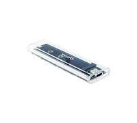 Scatola esterna M.2 NGFF/NVMe USB 3.1 Gen 2 USB-C con illuminazione RGB per trasferimento dati veloce e archiviazione portatile.