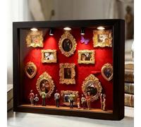 Scatola Fai Da Te Con Silhouette Mini Museo, Mini Scatola Fai Da Te Con Sagomas Museale, Kit Cornice ScatolaOmbra Con 11 Cornici Per Foto In Miniatura Con 8 Figurine Per Amici Di Coppie